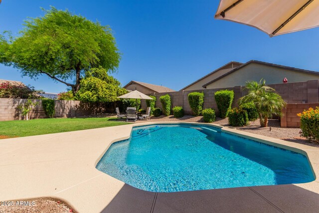 4834 E Robin Ln, Phoenix, AZ 85054 - view of pool with a patio and a fenced backyard