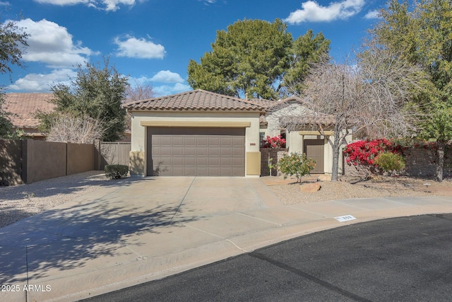 view of front facade featuring a garage