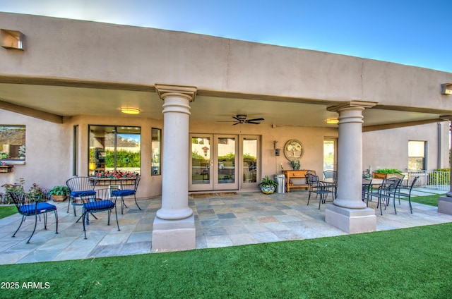 view of patio with french doors