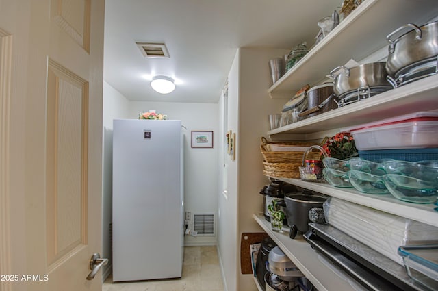 pantry featuring visible vents
