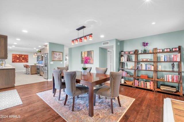 dining area featuring light hardwood / wood-style flooring