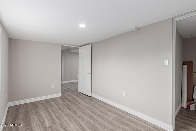 empty room featuring light hardwood / wood-style floors