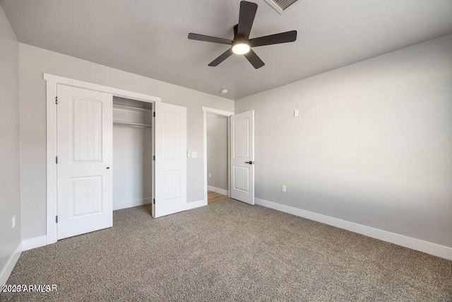 780 E Cobble Ln, Taylor, AZ 85939 - unfurnished bedroom featuring baseboards, carpet floors, and a closet