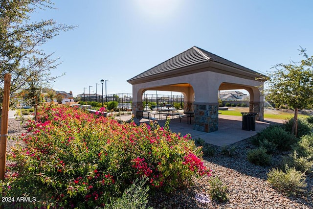 view of property's community featuring a gazebo