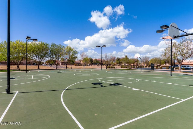 view of basketball court with community basketball court