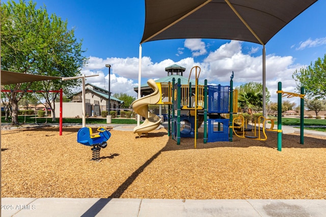 view of community jungle gym