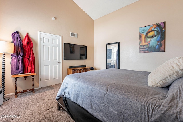 7764 N 19th Dr, Phoenix, AZ 85021 - bedroom with carpet flooring and high vaulted ceiling