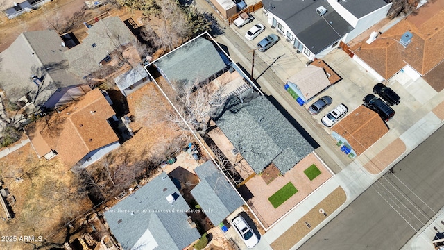 drone / aerial view with a residential view