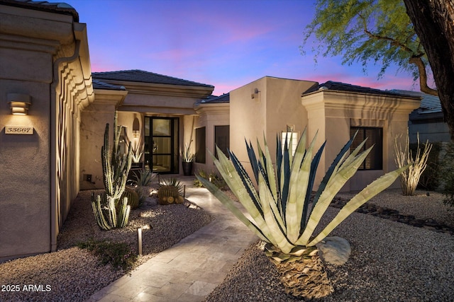 33667 N 71st Way, Scottsdale, AZ 85266 - view of front of home with stucco siding and a tiled roof