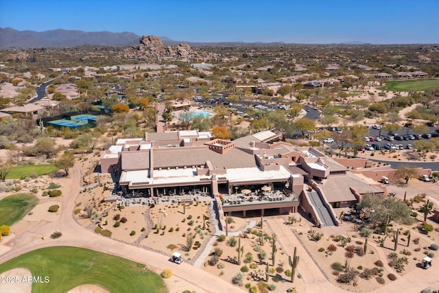 33667 N 71st Way, Scottsdale, AZ 85266 - aerial view of property and surrounding area with a local golf course, mountains, and nearby suburban area