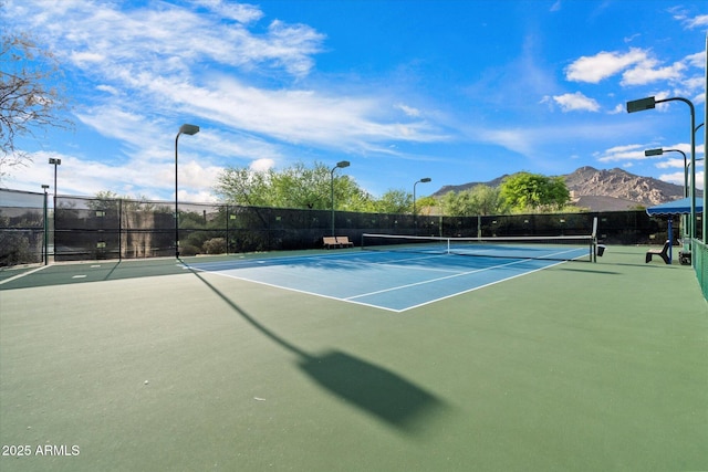33667 N 71st Way, Scottsdale, AZ 85266 - view of tennis court with a mountain view and community basketball court