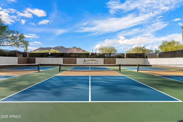 33667 N 71st Way, Scottsdale, AZ 85266 - view of tennis court with community basketball court and a mountain view
