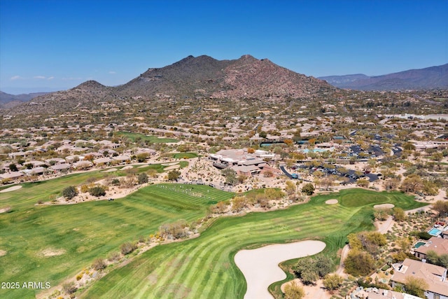 33667 N 71st Way, Scottsdale, AZ 85266 - aerial view of property's location featuring mountains, nearby suburban area, and a local golf course
