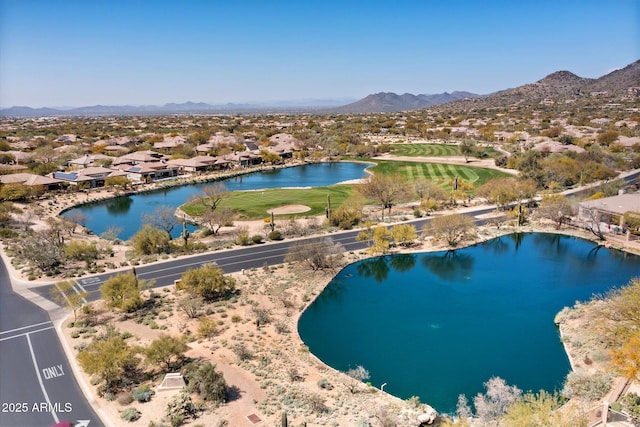 33667 N 71st Way, Scottsdale, AZ 85266 - aerial perspective of suburban area with a water and mountain view and a golf course
