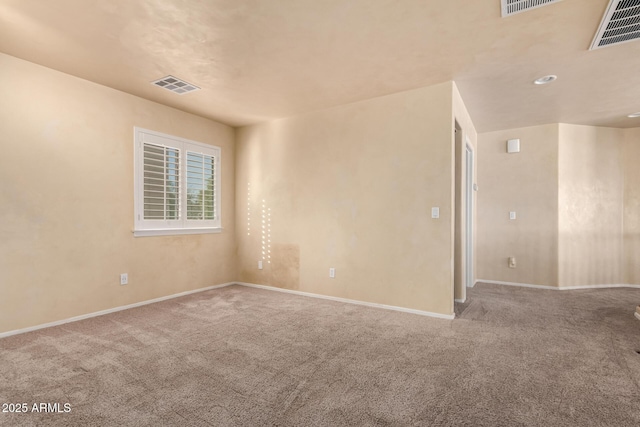 view of carpeted spare room