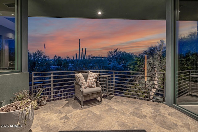 view of patio / terrace featuring a balcony