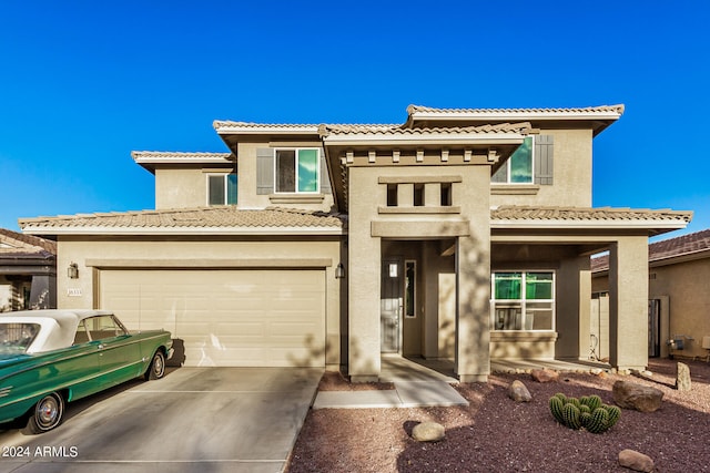 view of front of house featuring a garage