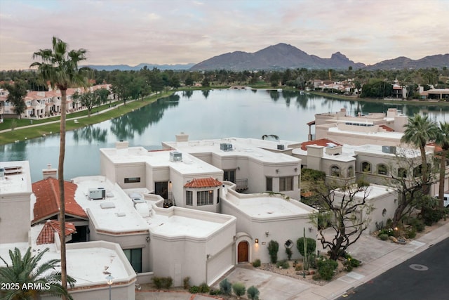 property view of water featuring a mountain view