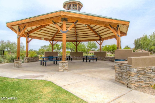 view of home's community featuring a gazebo and a patio area