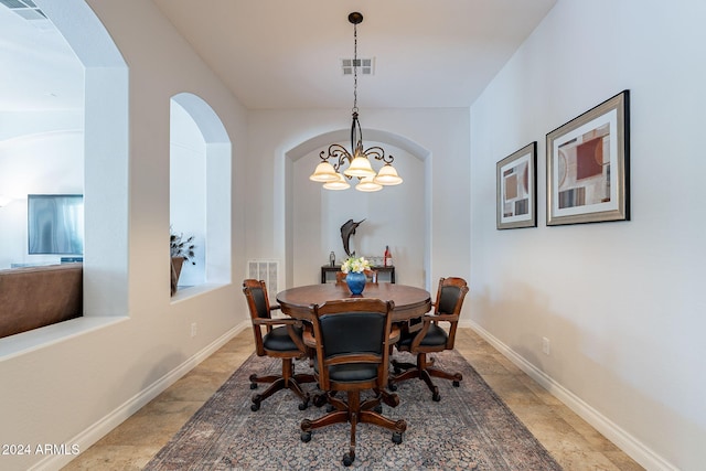 view of dining area