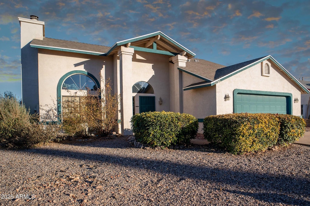 view of front of house featuring a garage