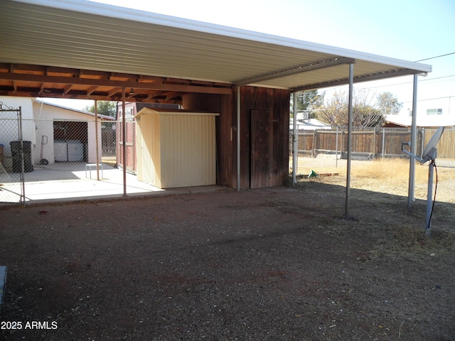 view of parking / parking lot