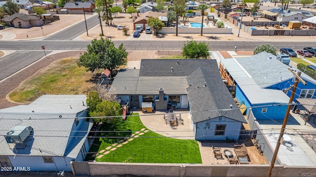 118 E 10th St, Casa Grande, AZ 85122 - aerial view of residential area with a pool area