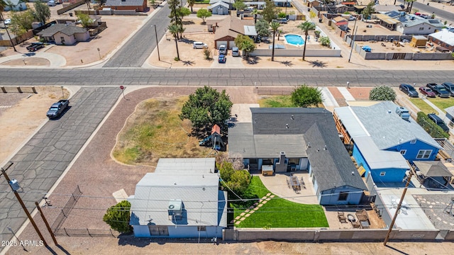 118 E 10th St, Casa Grande, AZ 85122 - aerial view of residential area with a pool