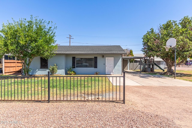 118 E 10th St, Casa Grande, AZ 85122 - ranch-style house with stucco siding and roof with shingles