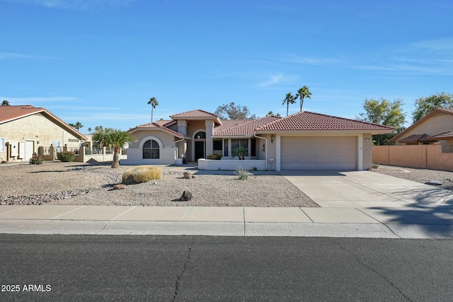 view of front facade with a garage