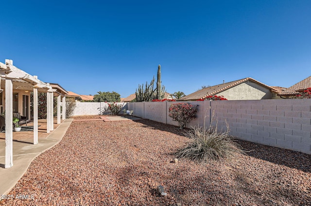 view of yard with a patio