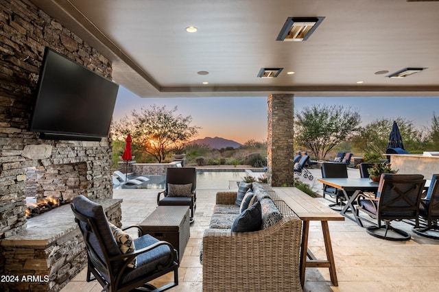 view of patio / terrace featuring an outdoor living space