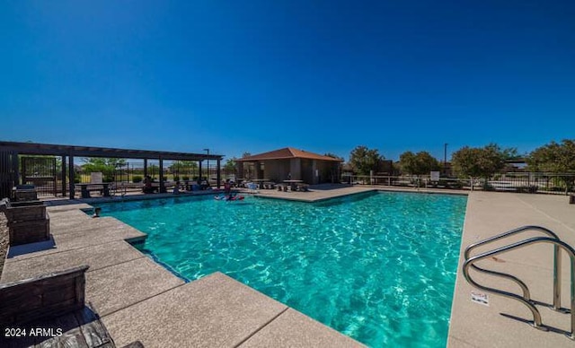 view of pool with a patio