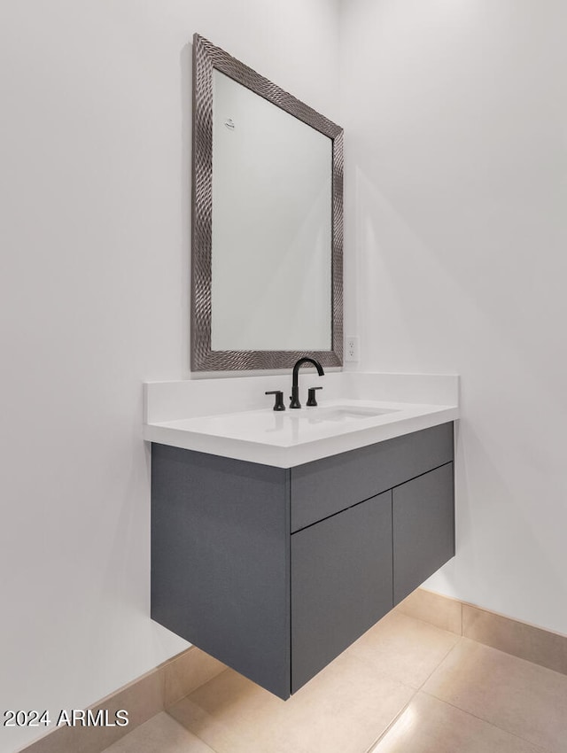 bathroom featuring vanity and tile patterned floors