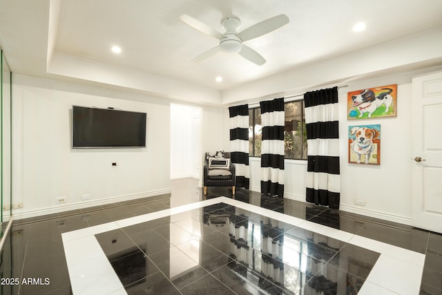 4525 N 66th St Unit 112, Scottsdale, AZ 85251 - hallway with inlaid floor details, recessed lighting, and granite floors