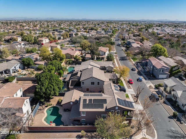 drone / aerial view featuring a residential view