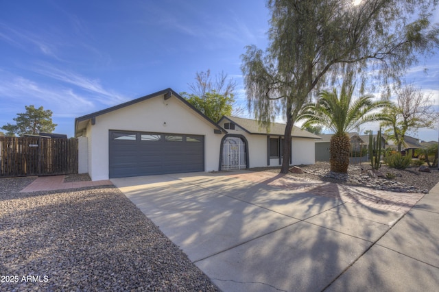 ranch-style house with a garage