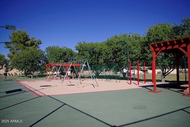 view of jungle gym