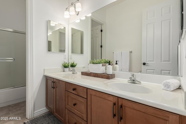 13204 W Palo Verde Dr, Litchfield Park, AZ 85340 - full bathroom with double vanity and tile patterned floors
