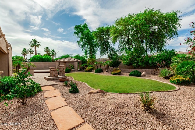 13204 W Palo Verde Dr, Litchfield Park, AZ 85340 - view of yard with a gazebo and a patio area