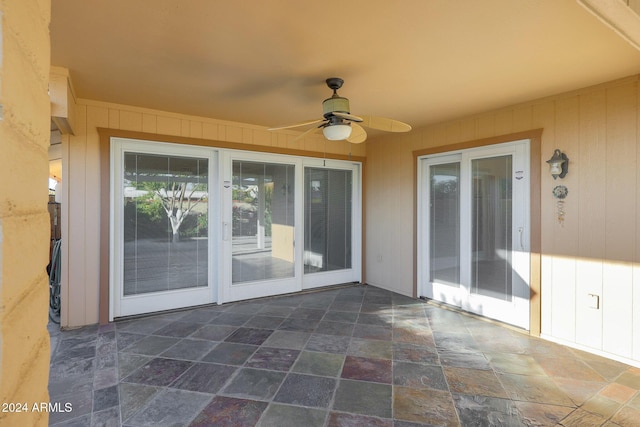 view of patio / terrace with ceiling fan