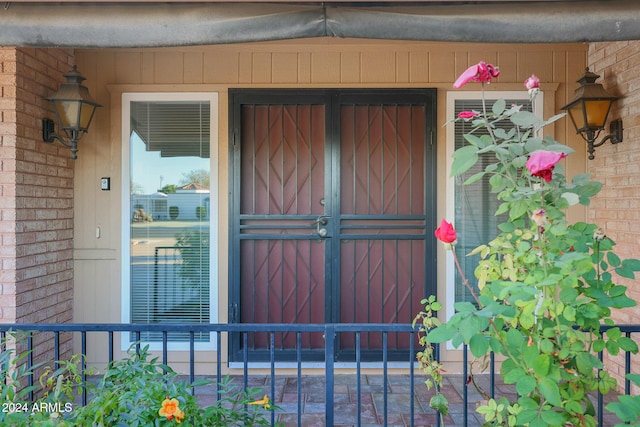 view of doorway to property