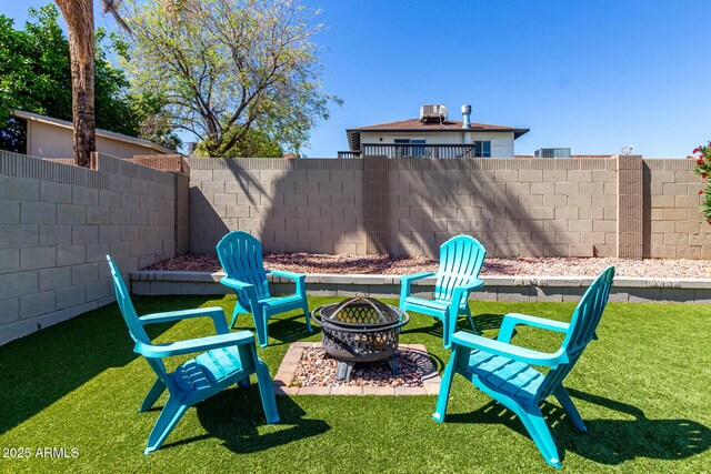 4316 E Janice Way, Phoenix, AZ 85032 - view of yard featuring a fire pit
