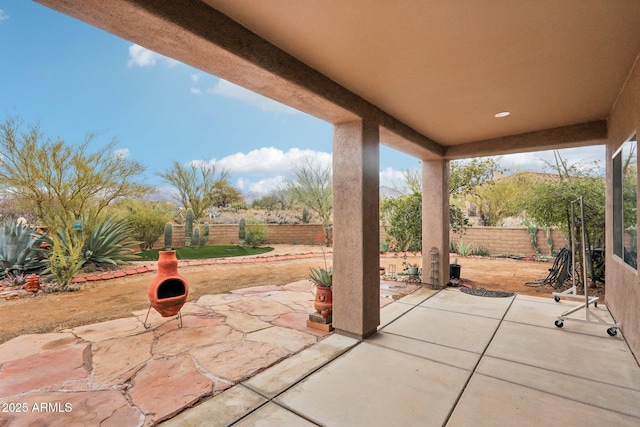 view of patio / terrace with a fenced backyard