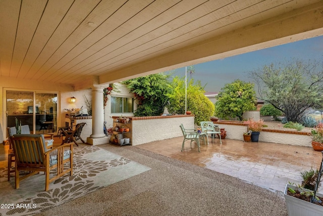 view of patio / terrace featuring outdoor dining space