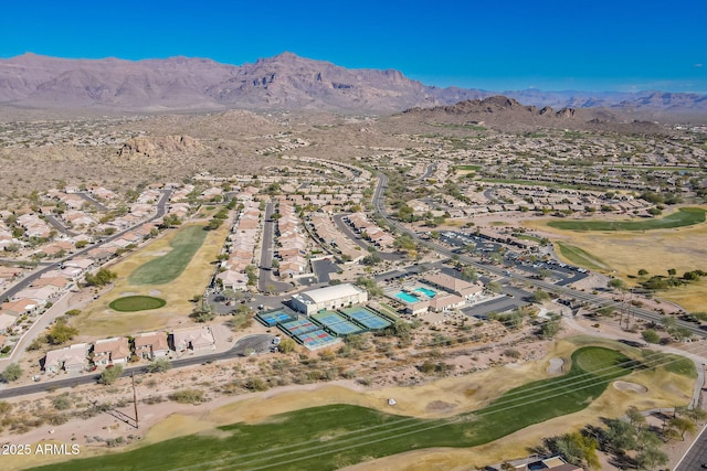 bird's eye view featuring a mountain view