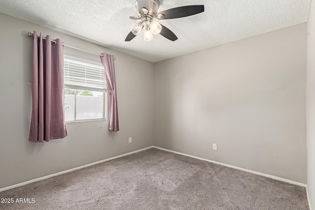 7126 N 19th Ave Unit 152, Phoenix, AZ 85021 - spare room featuring a textured ceiling, carpet floors, and a ceiling fan