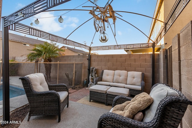 view of patio / terrace with an outdoor hangout area