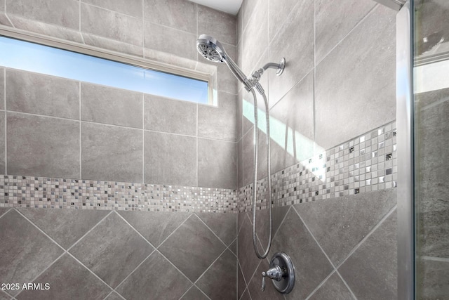 details with tiled shower