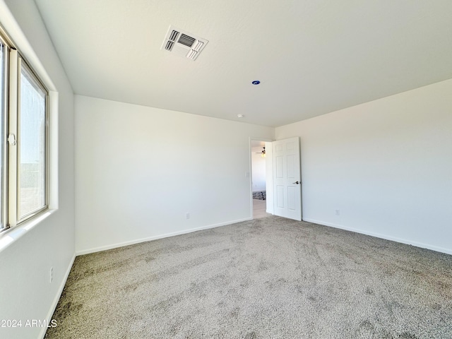 unfurnished room with carpet and plenty of natural light